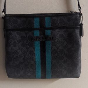 Coach Sig. Varsity Blue Leather Crossbody Bag